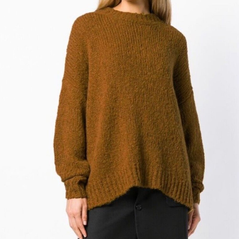 Isabel Marant Etoile Sayers Oversized Camel Sweater Alpaca Wool Blend Sz 10 XL